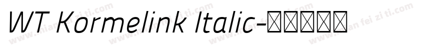 WT Kormelink Italic字体转换